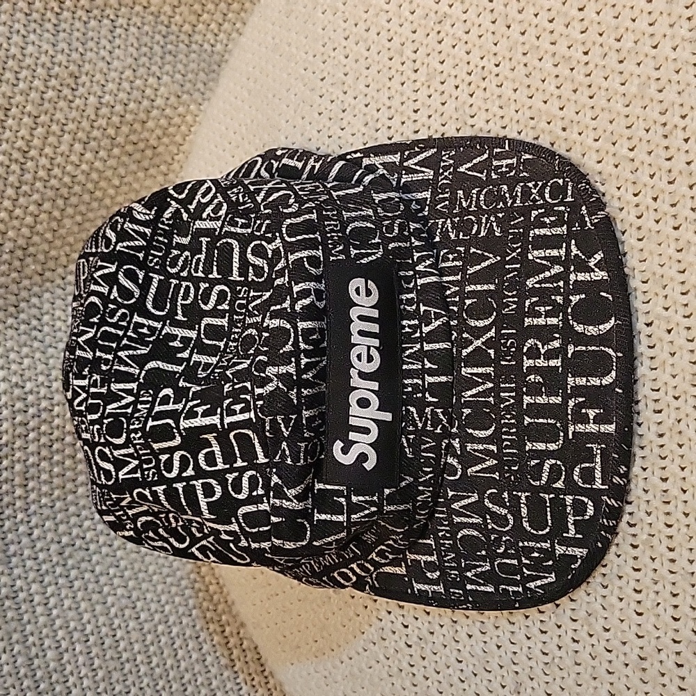 Supreme Fu*k Em ALL Denim Camp Cap